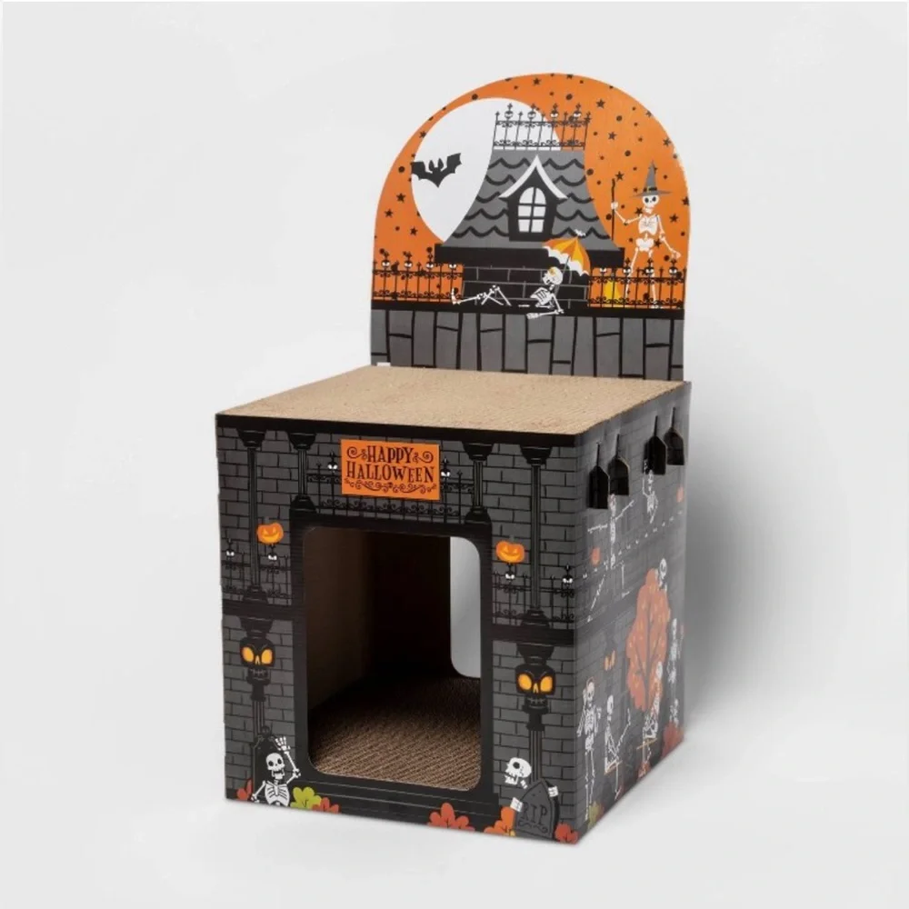 NWT Hyde & Eek Halloween Double Deck Skeleton Park Cat Scratcher
